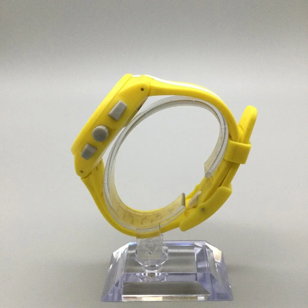 Swatch Amorogs Chronograph Mens Watch 42mm Yellow Dial SUSJ100 New Battery - Picture 3 of 14